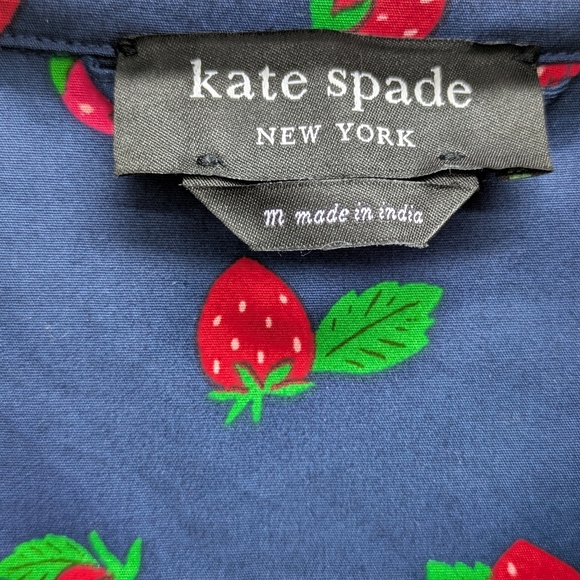 Kate Spade tossed strawberry shirt dress size M - Picture 8 of 14